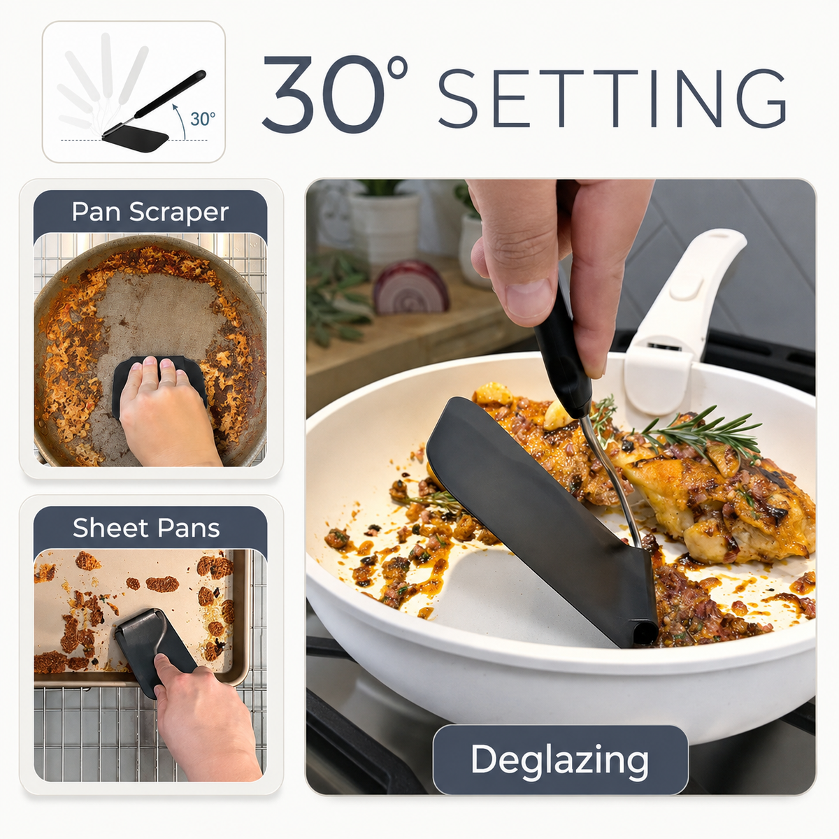 ELUMIE 6-Angle Adjustable Spatula